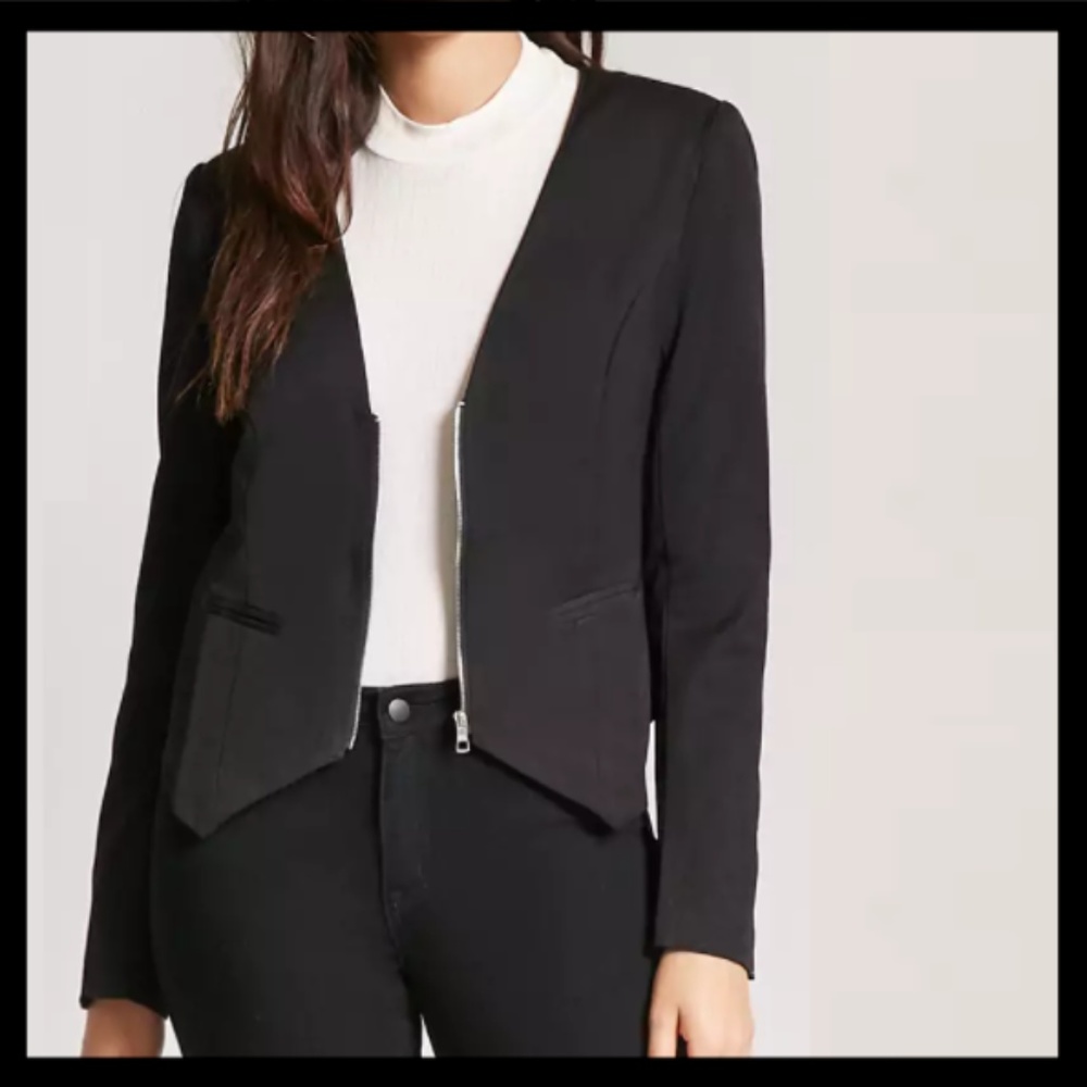 Pointed Hem Blazer